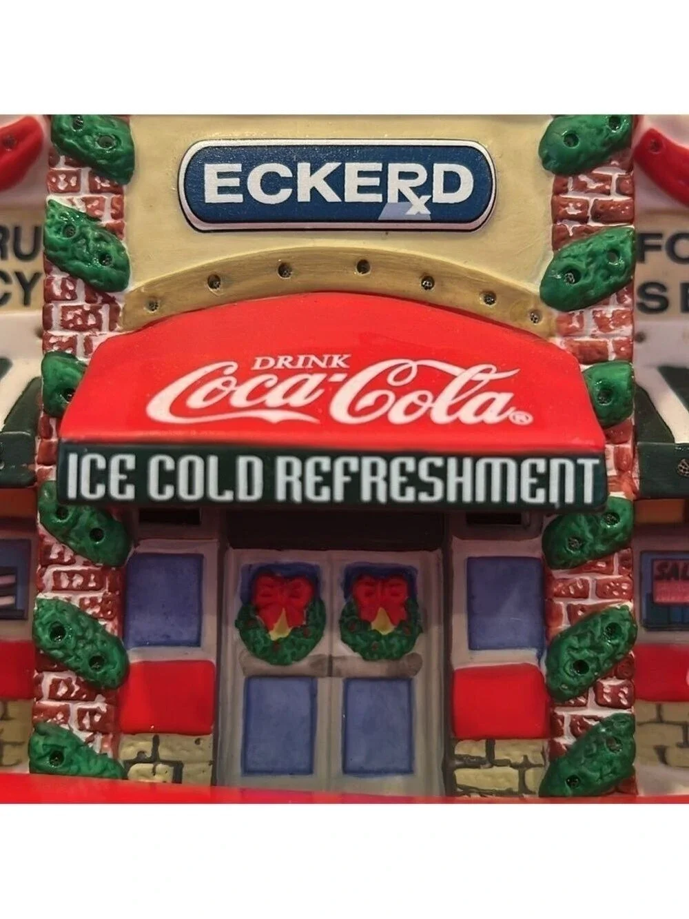 Vintage Coca-Cola Eckerd Pharmacy Town Square Collection Light Up Village House